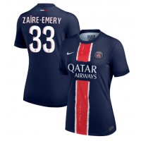 Paris Saint-Germain Warren Zaire-Emery #33 Replica Home Shirt Ladies 2024-25 Short Sleeve